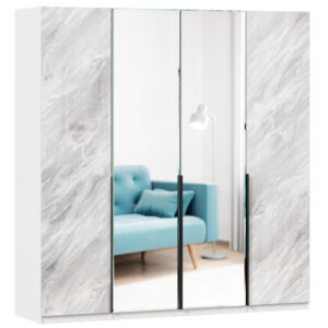 Шкаф Норд белый 4-дверный