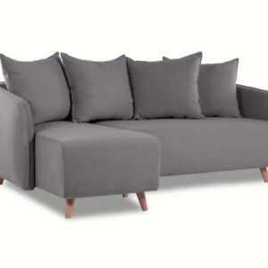 "ԼԻԼԱ" Ֆլիպ աութ օտոման" բարձերով 3 տեղթավշյա Formula 925 մոխրագույն