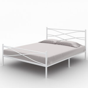 Stripe 160*200 white metal